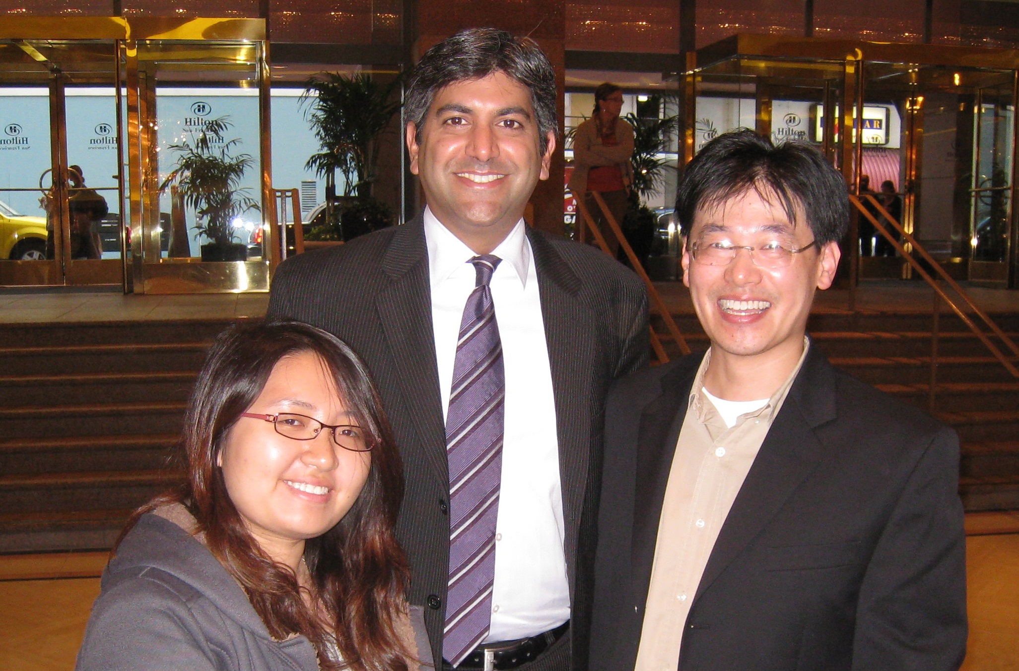Aneesh Chopra with Milton and Christina width=