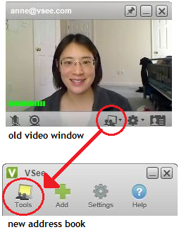 VSee address book design