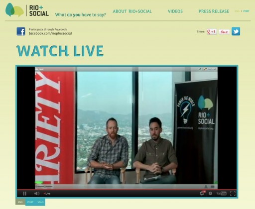 Linkin Park streaming live at Rio+20 Linkin Park streaming live at Rio+20