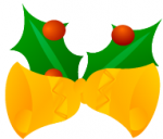 holiday bells with holly