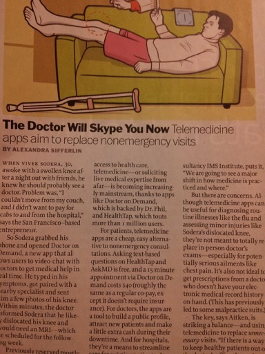 doctor on demand Times magazine